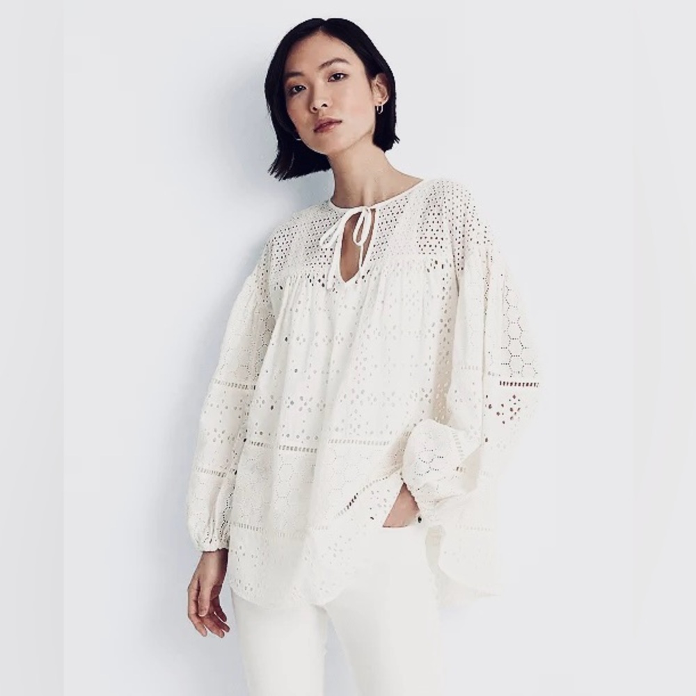 Polo Ralph Lauren White Eyelet Blouse